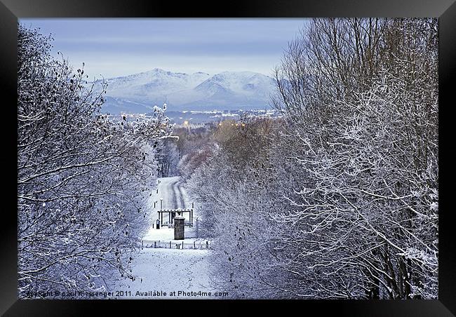 Winter view over to Arran Framed Print by Paul Messenger