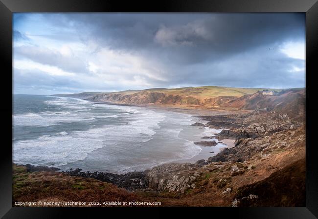 A Stormy Scottish Coast Framed Print by Rodney Hutchinson