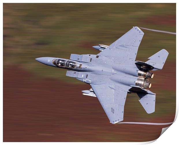 An F15 Strike Eagle Low Level Print by Rory Trappe