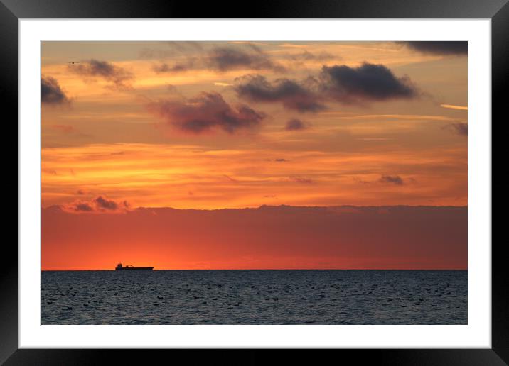 Red sky at night, sailor's delight!  Framed Mounted Print by Rachel Royal