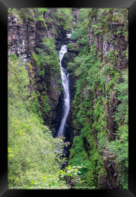 Corrieshalloch gorge and waterfall, Scottish Highl Framed Print by Delphimages Art
