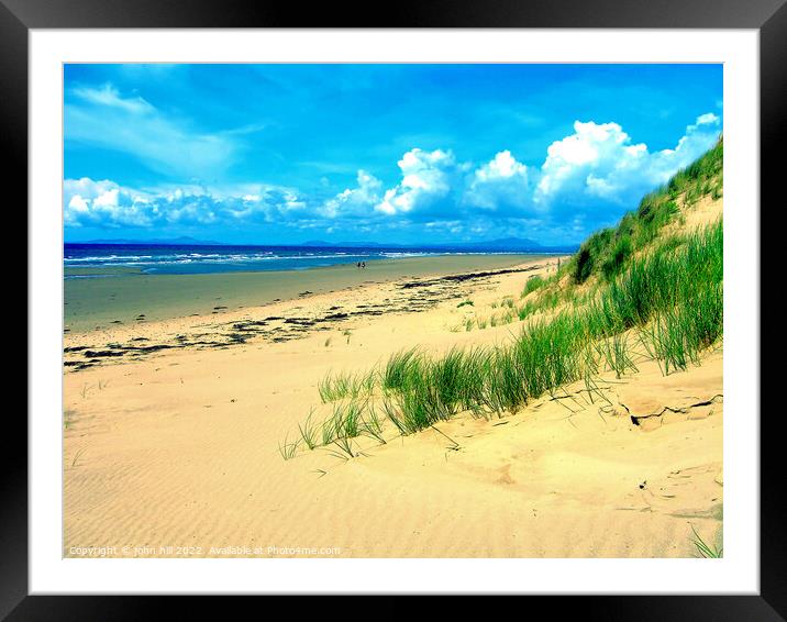 Sand Dunes, Gwynedd, Wales. Framed Mounted Print by john hill