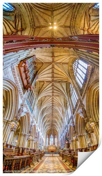 Lichfield Cathedral Print by Stuart Chard