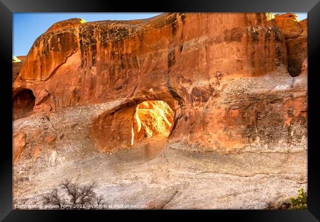 Tunnel Arch Devils Garden Arches National Park Moab Utah  Framed Print by William Perry