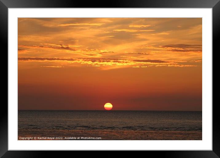 Sweetie swirl sunset Framed Mounted Print by Rachel Royal