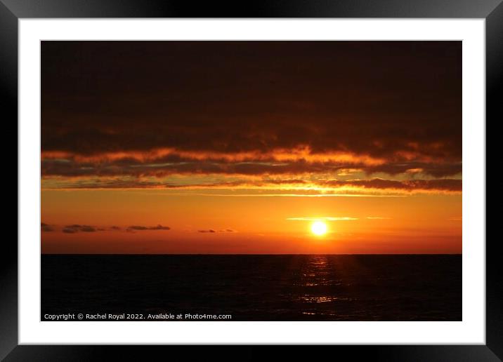 Dramatic sunset in Heacham  Framed Mounted Print by Rachel Royal