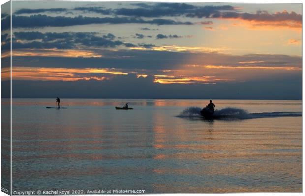 Selection of water-sports at sunset! Canvas Print by Rachel Royal