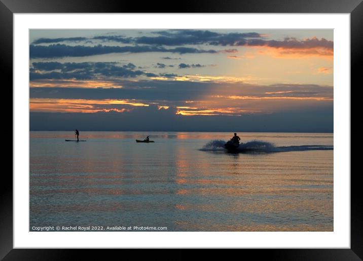 Selection of water-sports at sunset! Framed Mounted Print by Rachel Royal