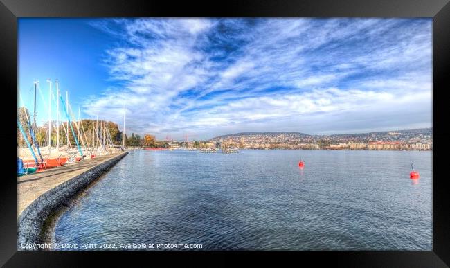 Lake Zurich Panorama Framed Print by David Pyatt