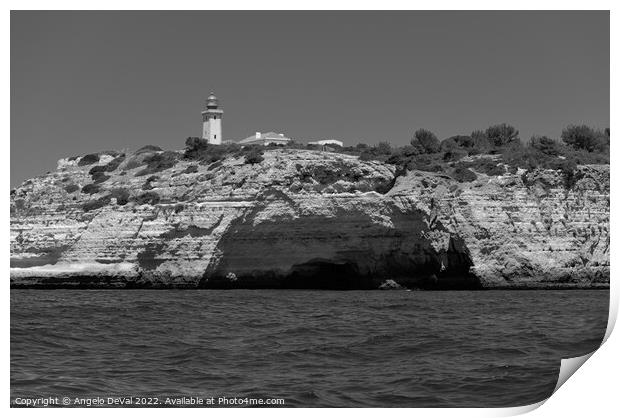 Lighthouse of Alfanzina in Monochrome Print by Angelo DeVal