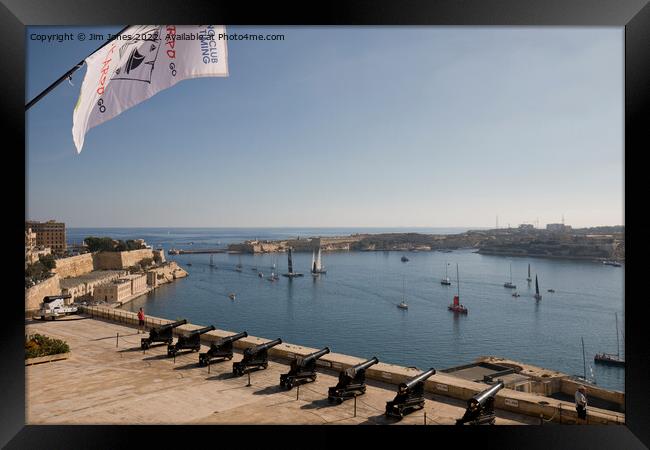 Grand Harbour Valletta Framed Print by Jim Jones