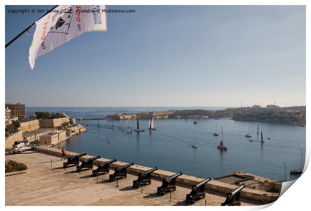 Grand Harbour Valletta Print by Jim Jones