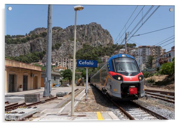 Cefalu Station Acrylic by Rob Hawkins