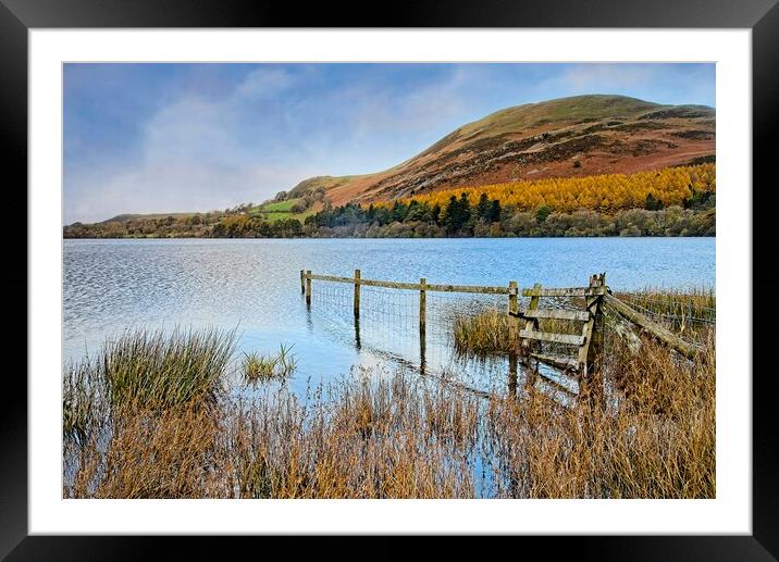 Loweswater Landscape and Fells Lake District Framed Mounted Print by Martyn Arnold