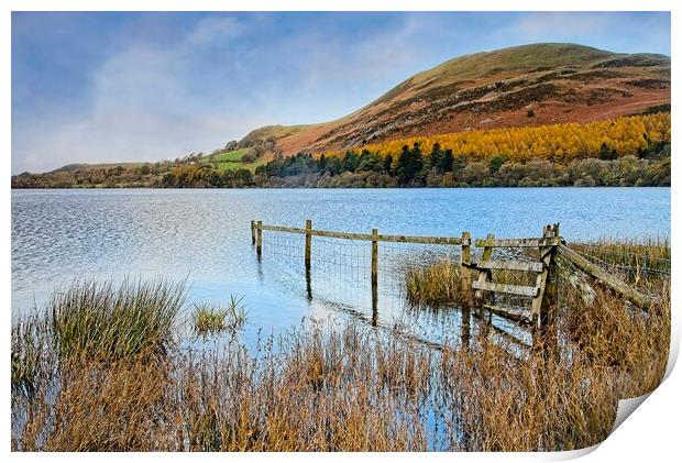 Loweswater Landscape and Fells Lake District Print by Martyn Arnold