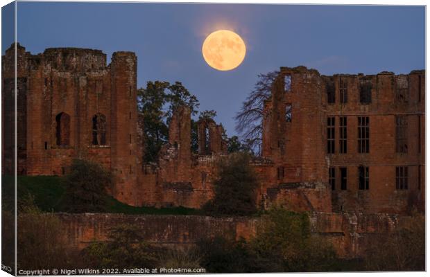 Kenilworth Castle Moonrise Canvas Print by Nigel Wilkins