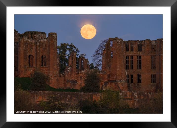 Kenilworth Castle Moonrise Framed Mounted Print by Nigel Wilkins