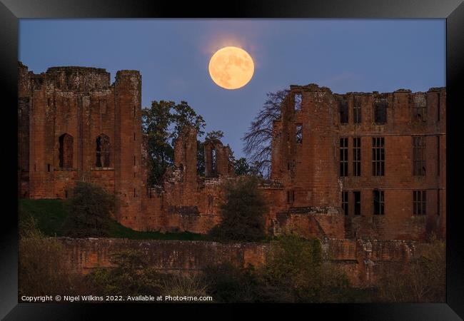 Kenilworth Castle Moonrise Framed Print by Nigel Wilkins