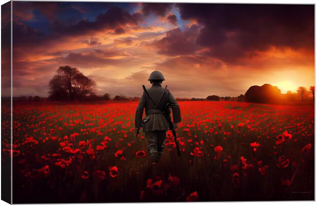 The Last March lest we forget Canvas Print by J Biggadike