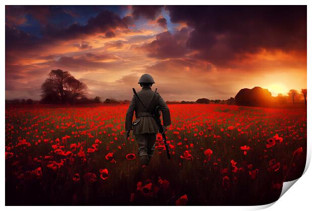 The Last March lest we forget Print by J Biggadike