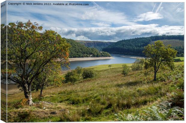 Pen y Garreg Reservoir Elan Valley September Powys Canvas Print by Nick Jenkins