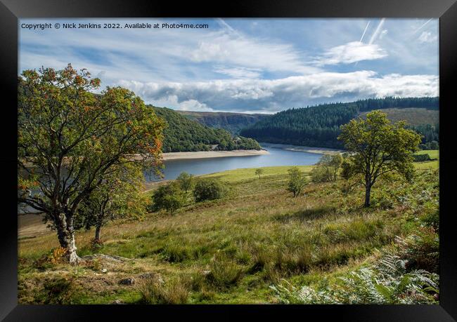 Pen y Garreg Reservoir Elan Valley September Powys Framed Print by Nick Jenkins