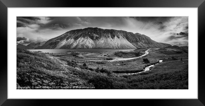 Wastwater panoramic Framed Mounted Print by Geoff Beattie