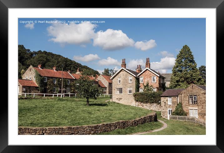 English Village Hutton-le-Hole Yorkshire Framed Mounted Print by Pearl Bucknall