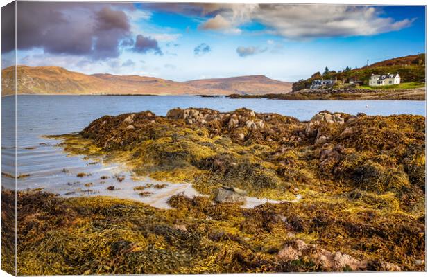 Loch Eishort at Ord on the Isle of Skye Canvas Print by John Frid