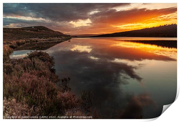 Harbottle Lake Sunset Print by David Lewins (LRPS)