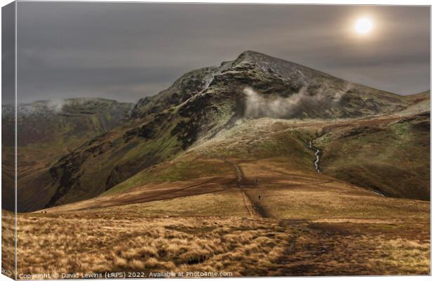 Grisedale Pike and Hobcarton Crag Canvas Print by David Lewins (LRPS)