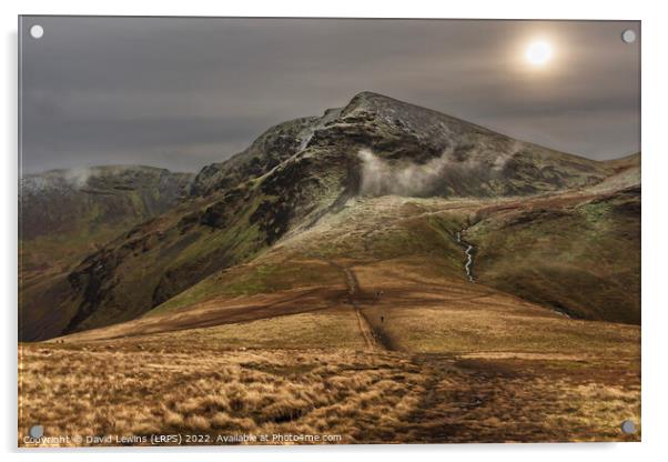 Grisedale Pike and Hobcarton Crag Acrylic by David Lewins (LRPS)