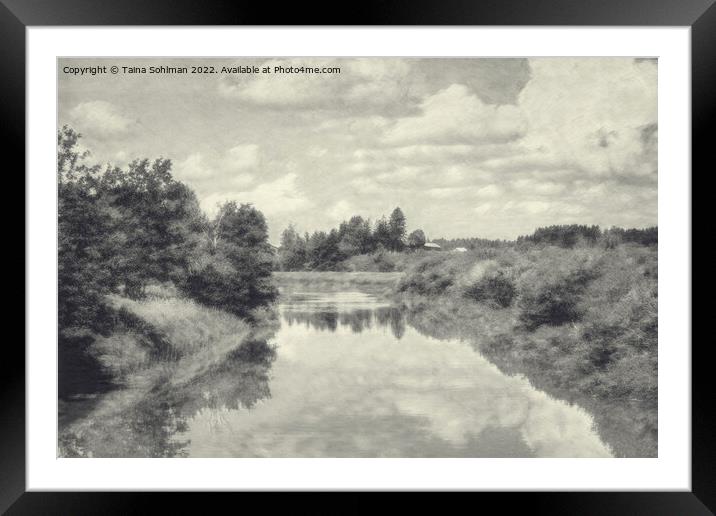 Nostalgic Afternoon at the Lake Framed Mounted Print by Taina Sohlman