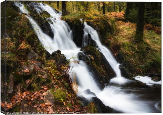 Tarn Howes waterfall 842  Canvas Print by PHILIP CHALK