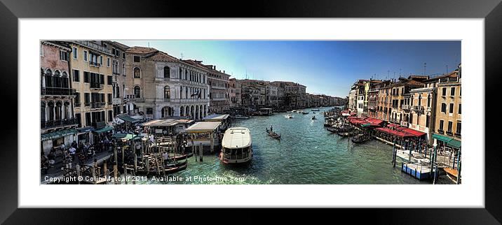 Venice Panorama Framed Mounted Print by Colin Metcalf