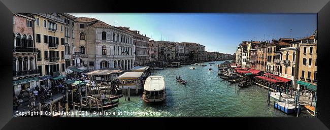 Venice Panorama Framed Print by Colin Metcalf