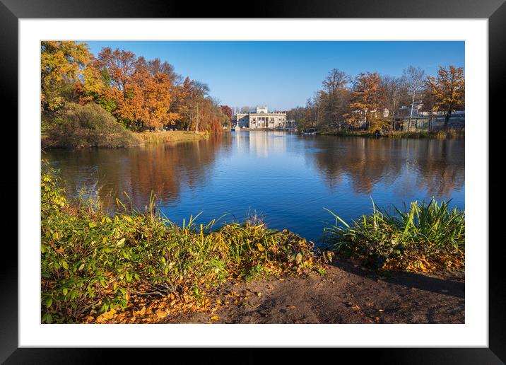 Autumn In Royal Lazienki Park In Warsaw Framed Mounted Print by Artur Bogacki