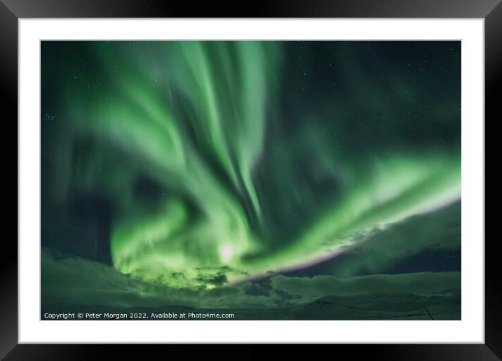 Aurora storm Framed Mounted Print by Peter Morgan