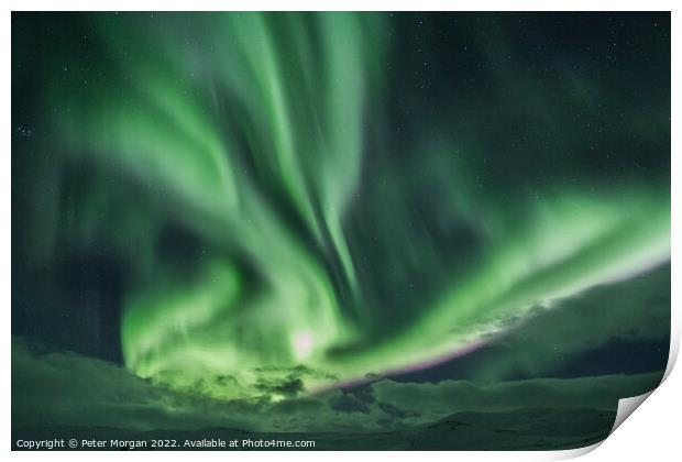 Aurora storm Print by Peter Morgan