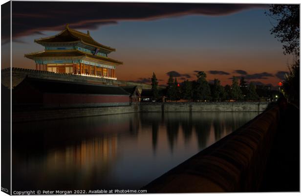 Sunrise at the Forbidden Palace Canvas Print by Peter Morgan