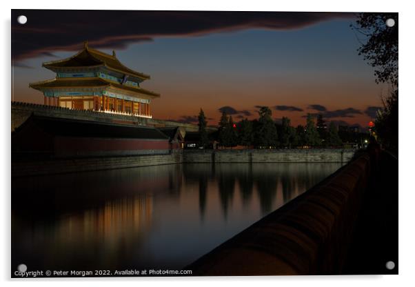 Sunrise at the Forbidden Palace Acrylic by Peter Morgan