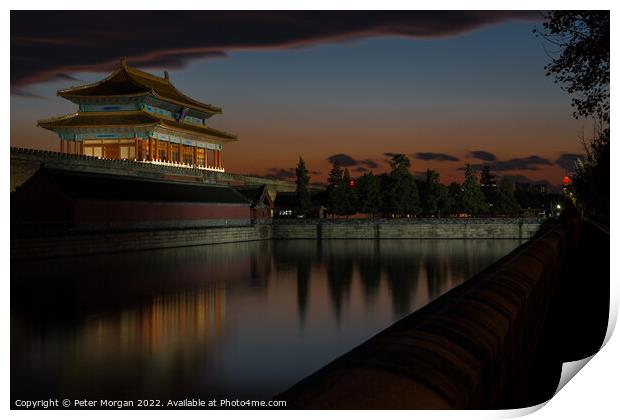 Sunrise at the Forbidden Palace Print by Peter Morgan