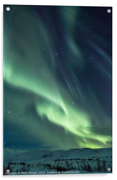 Lapland Aurora Acrylic by Peter Morgan