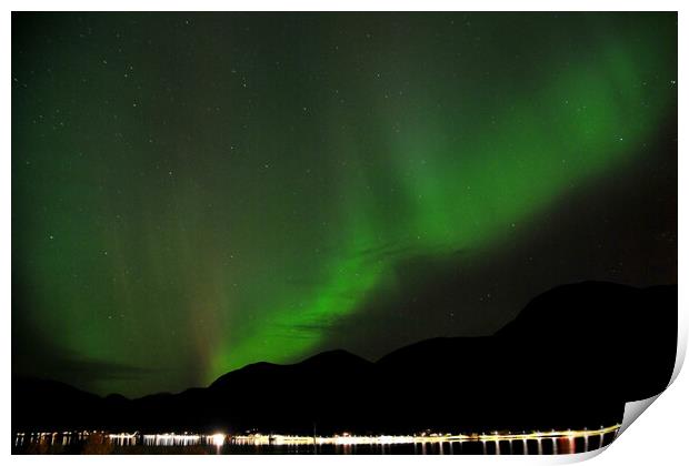 The Northern Lights Aurora Borealis Skei Norway Print by Andy Evans Photos