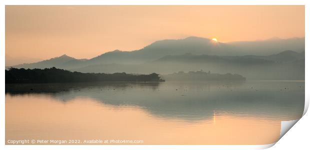 Misty Chinese Sunrise Print by Peter Morgan