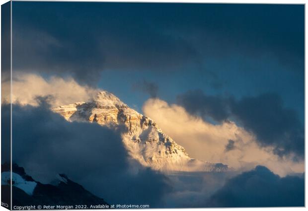 Everest at Sunset Canvas Print by Peter Morgan
