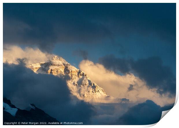 Everest at Sunset Print by Peter Morgan