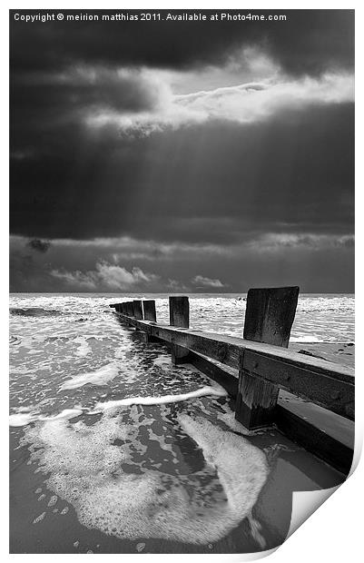 groynes Print by meirion matthias