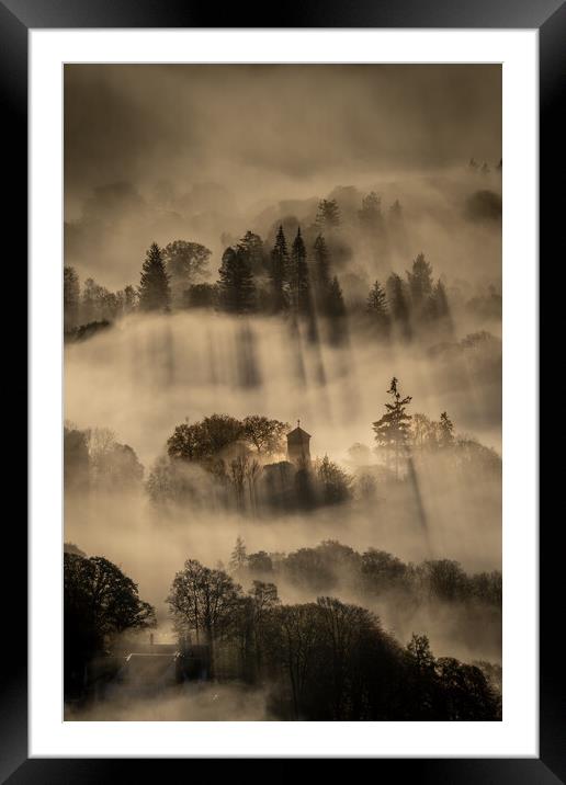 The Church at Brathay Framed Mounted Print by Jonny Gios