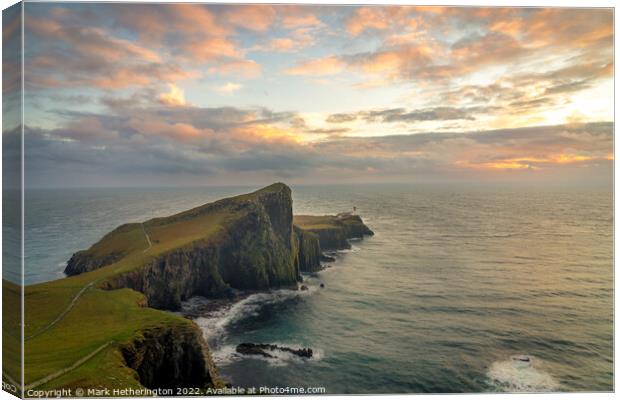 Neist Point Sunset, Isle of Skye  Canvas Print by Mark Hetherington